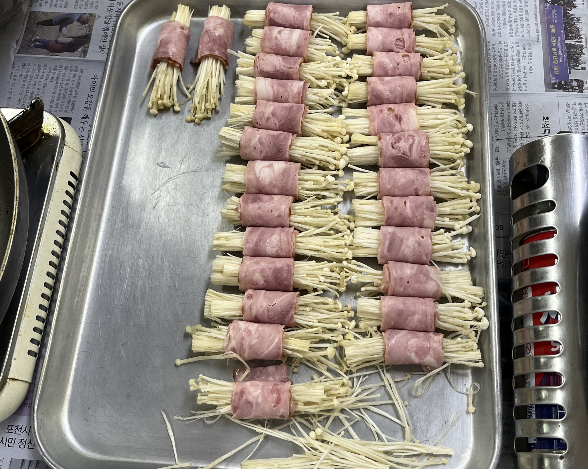 봉사 현장에서 함께 준비한 음식